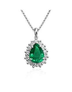 Ciondolo Regina di Smeraldo con Diamanti Naturali SG67756