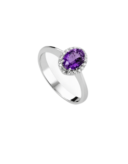 Anello Royal Amethyst Oro Bianco 18k SG03035