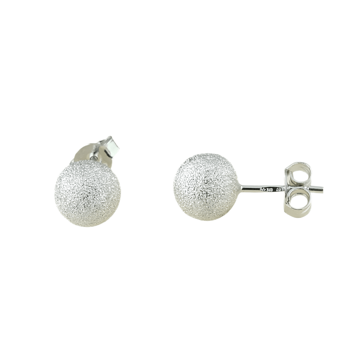 Orecchini Sfera Satinée in Oro Bianco 18k SG45523