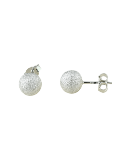 Orecchini Sfera Satinée in Oro Bianco 18k SG45523