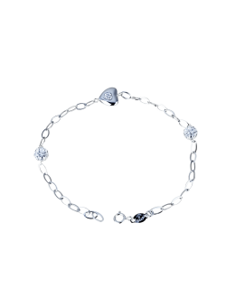 Bracciale Cuore di Luce in Oro Bianco 18k SG72746