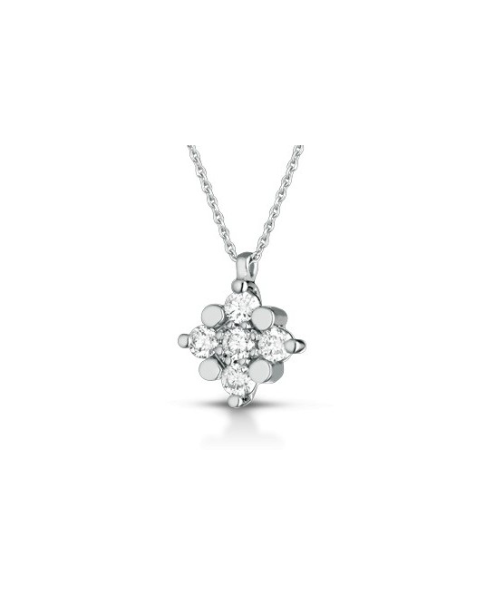 CIONDOLO FANTASIA IN ORO BIANCO 18 K CON DIAMANTI NATURALI E VVS