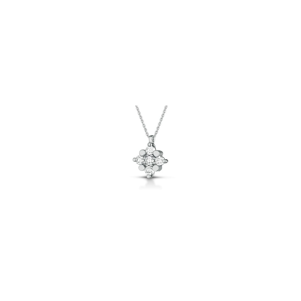 CIONDOLO FANTASIA IN ORO BIANCO 18 K CON DIAMANTI NATURALI E VVS