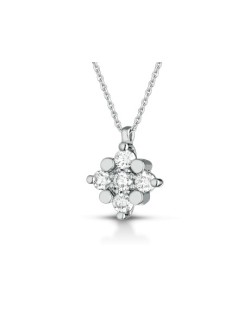 CIONDOLO FANTASIA IN ORO BIANCO 18 K CON DIAMANTI NATURALI E VVS