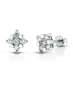 ORECCHINI FANTASIA IN ORO BIANCO 18 K CON DIAMANTI NATURALI E VVS