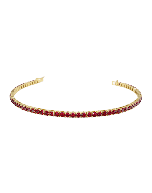 Bracciale Tennis Con Rubini Naturali SG28816