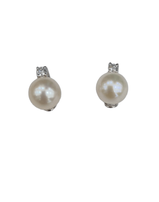 Orecchini Perle Akoya e Diamanti Naturali SG83293