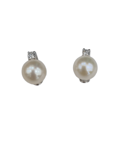 Orecchini Perle Akoya e Diamanti Naturali SG83293