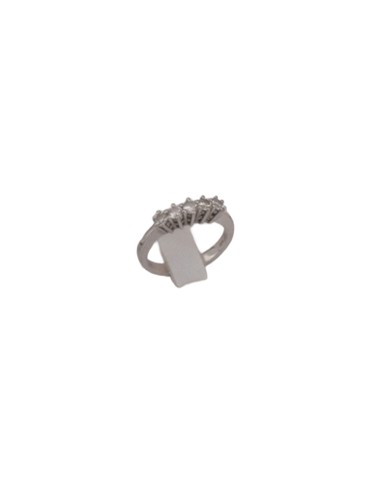 Anello Riviera Cinque Luci in Oro Bianco 18k SG21784