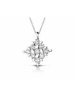 CIONDOLO FANTASIA IN ORO BIANCO 18 K CON DIAMANTI NATURALI E VVS