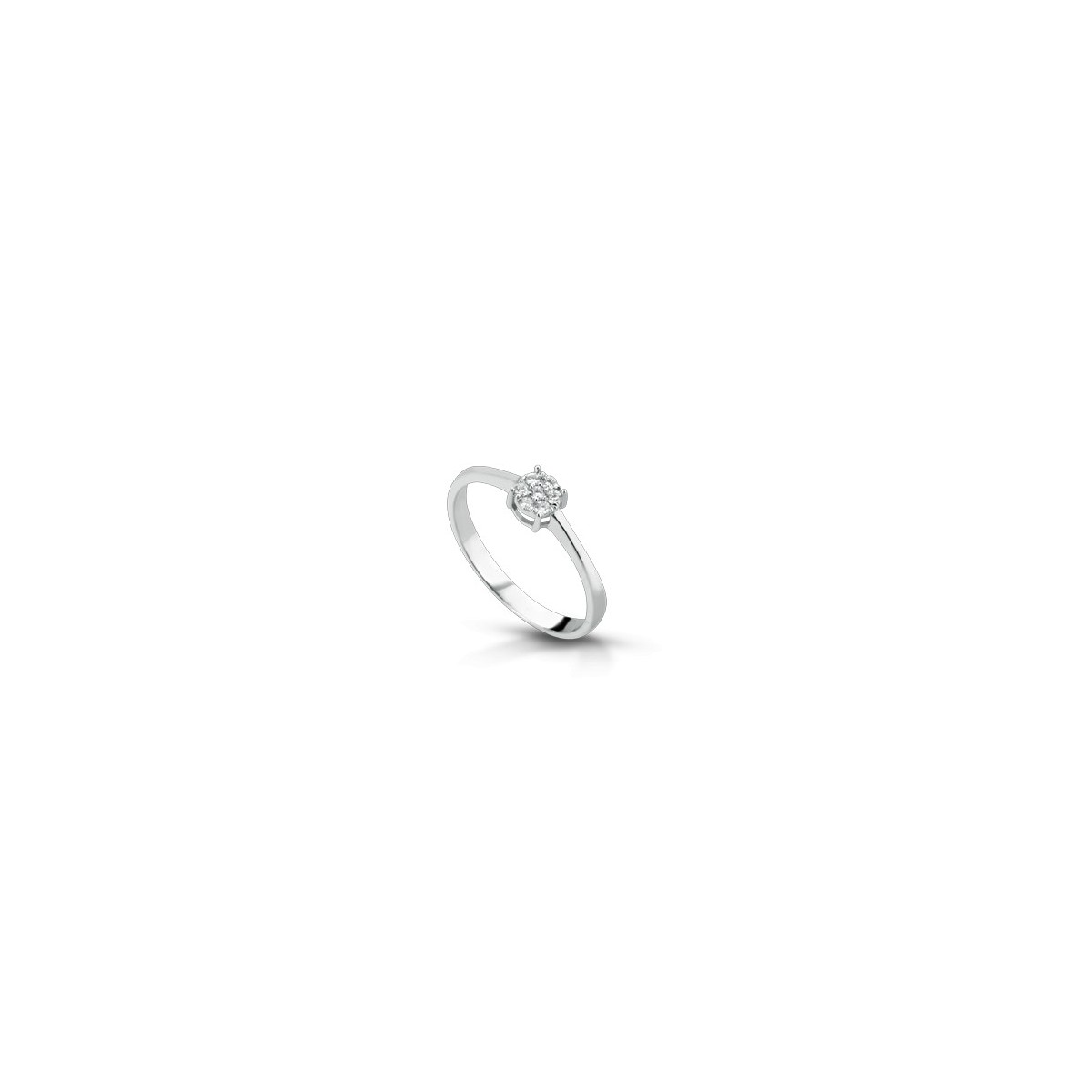 ANELLO FANTASIA IN ORO BIANCO 18 K CON DIAMANTI NATURALI E VVS