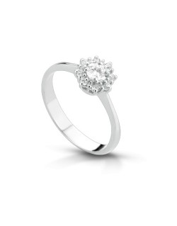 ANELLO FANTASIA IN ORO BIANCO 18 K CON DIAMANTI NATURALI E VVS