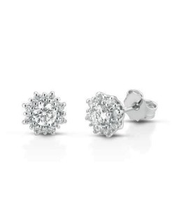 ORECCHINI FANTASIA IN ORO BIANCO 18 K CON DIAMANTI NATURALI E VVS