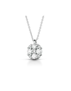 CIONDOLO FANTASIA IN ORO BIANCO 18 K CON DIAMANTI NATURALI E VVS