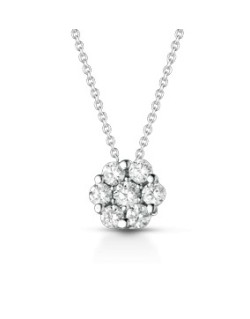 CIONDOLO FANTASIA IN ORO BIANCO 18 K CON DIAMANTI NATURALI E VVS