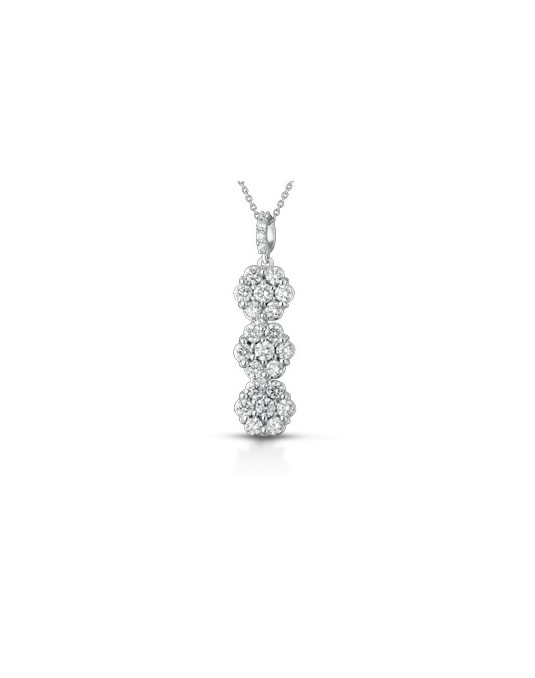 CIONDOLO FANTASIA IN ORO BIANCO 18 K CON DIAMANTI NATURALI E VVS