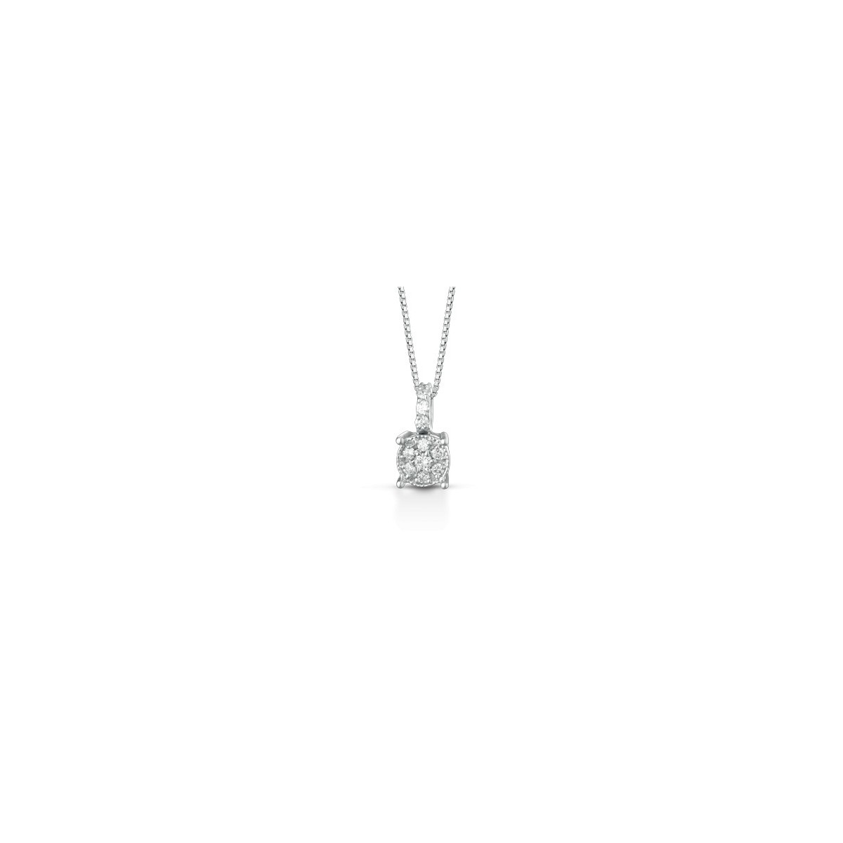 CIONDOLO FANTASIA IN ORO BIANCO 18 K CON DIAMANTI NATURALI E VVS
