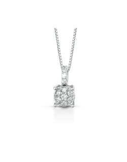 CIONDOLO FANTASIA IN ORO BIANCO 18 K CON DIAMANTI NATURALI E VVS