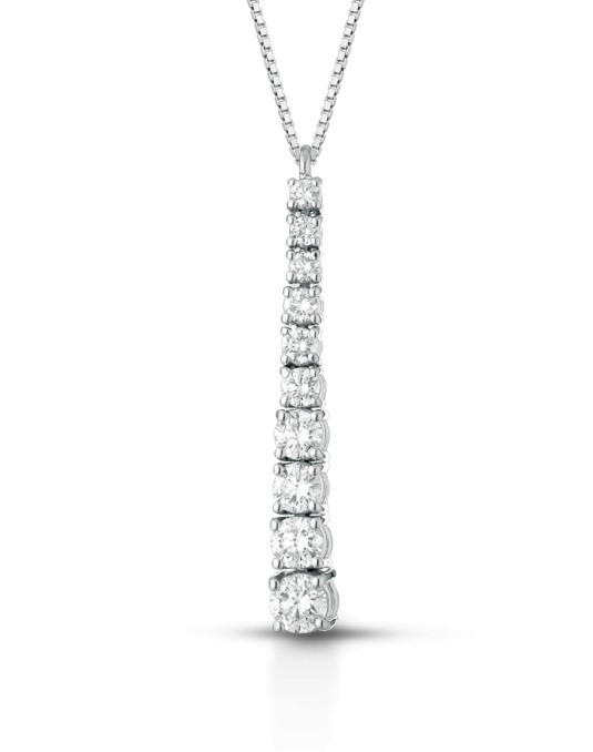 CIONDOLO FANTASIA IN ORO BIANCO 18 K CON DIAMANTI NATURALI E VVS