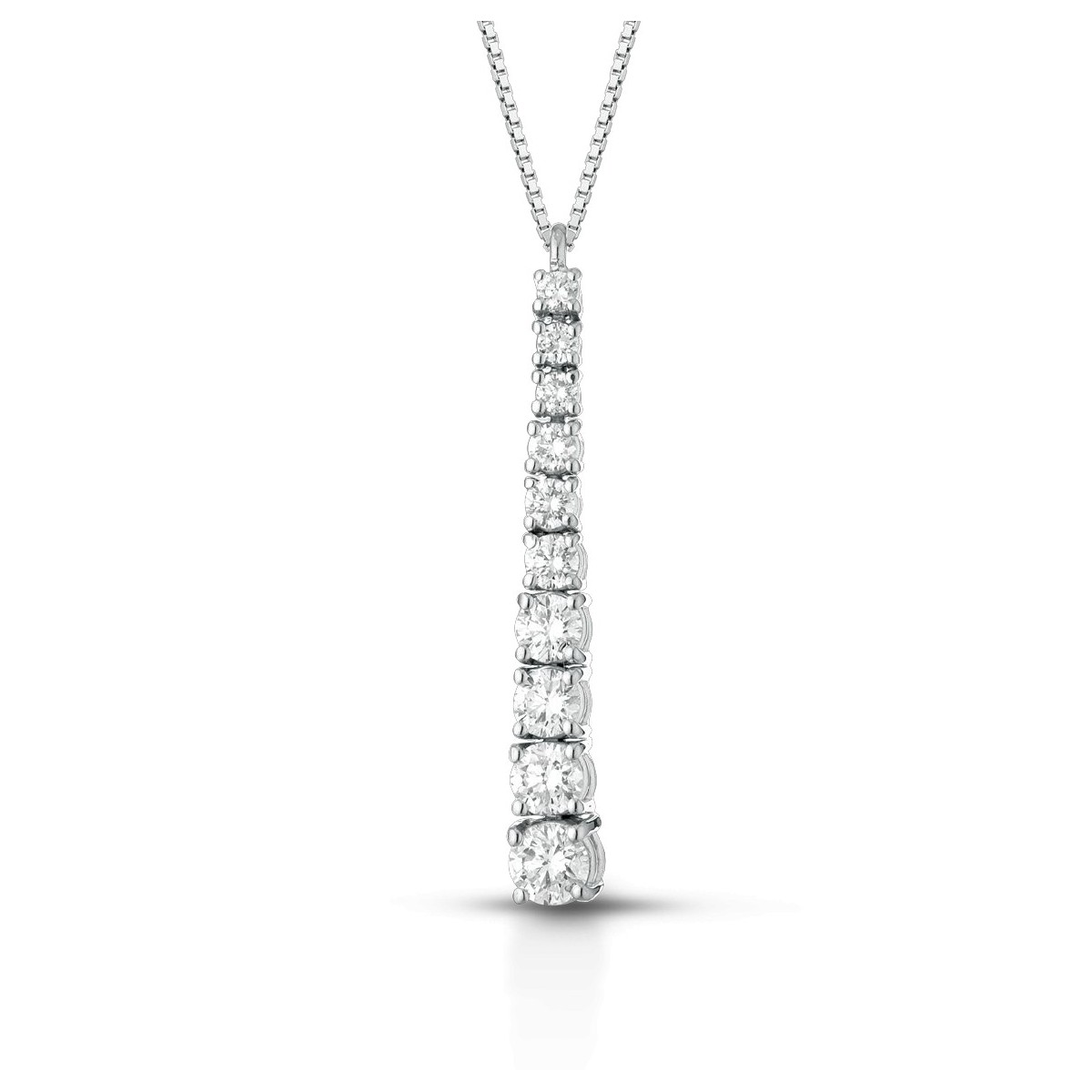 CIONDOLO FANTASIA IN ORO BIANCO 18 K CON DIAMANTI NATURALI E VVS