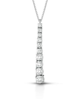 CIONDOLO FANTASIA IN ORO BIANCO 18 K CON DIAMANTI NATURALI E VVS