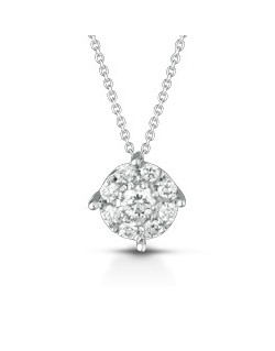 CIONDOLO FANTASIA IN ORO BIANCO 18 K CON DIAMANTI NATURALI E VVS