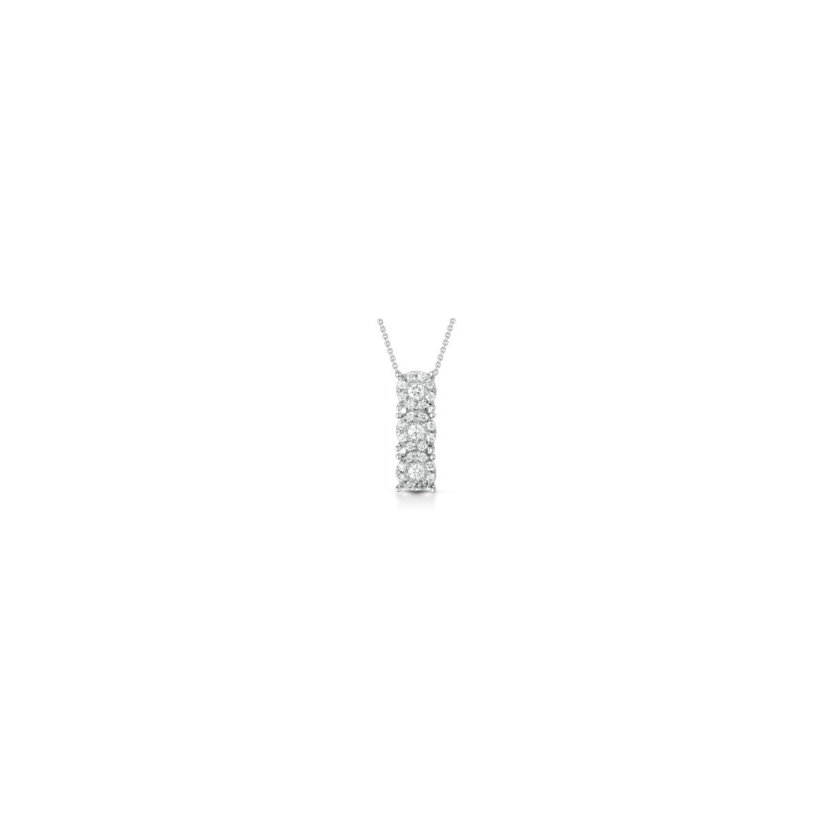 CIONDOLO FANTASIA IN ORO BIANCO 18 K CON DIAMANTI NATURALI E VVS