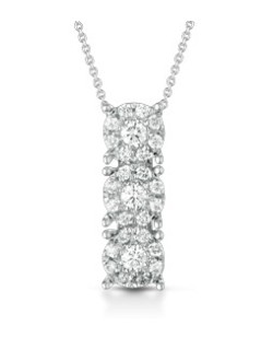 CIONDOLO FANTASIA IN ORO BIANCO 18 K CON DIAMANTI NATURALI E VVS