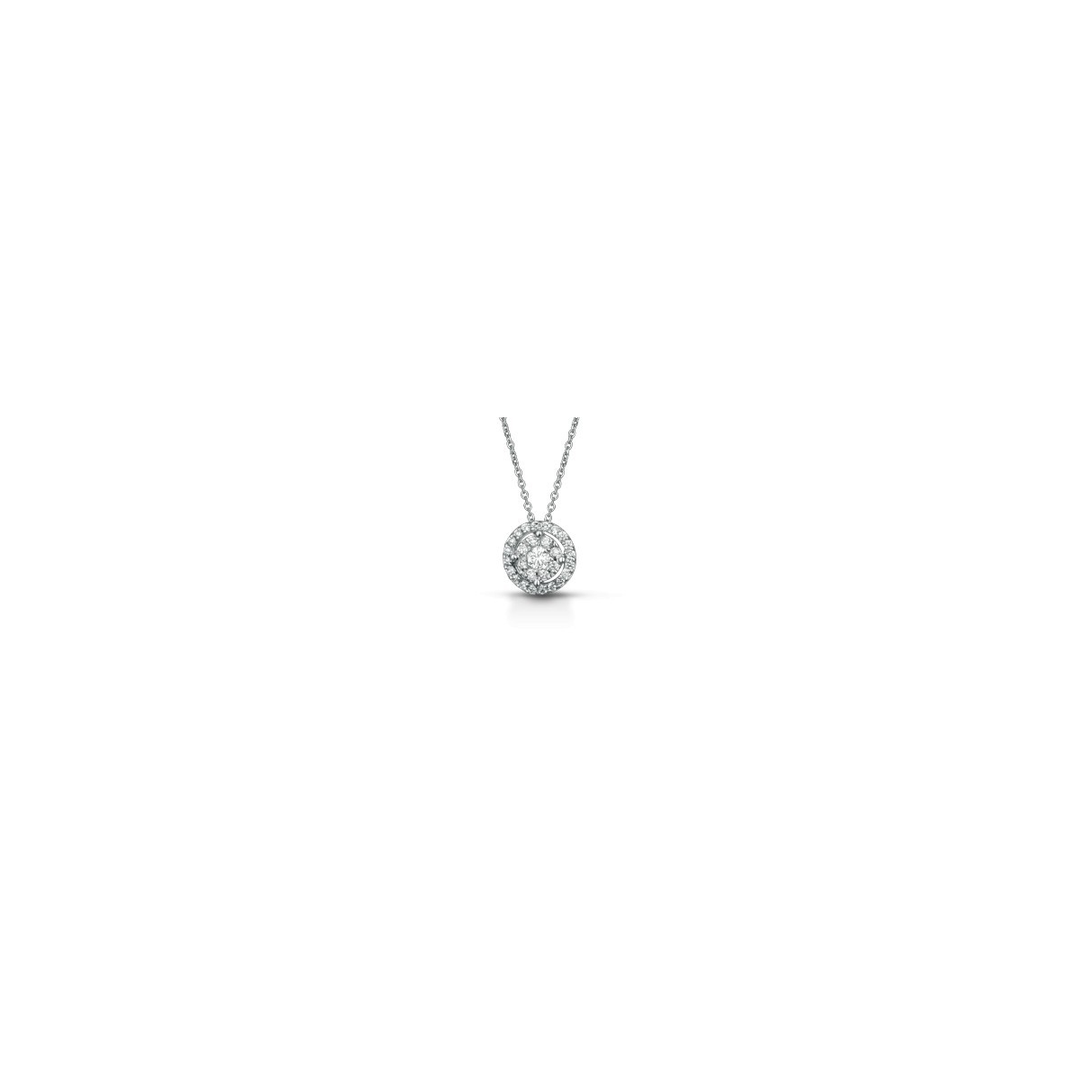 CIONDOLO FANTASIA IN ORO BIANCO 18 K CON DIAMANTI NATURALI E VVS