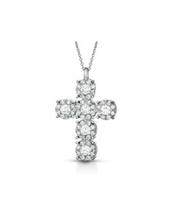 CIONDOLO FANTASIA IN ORO BIANCO 18 K CON DIAMANTI NATURALI E VVS