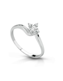 ANELLO FANTASIA IN ORO BIANCO 18 K CON DIAMANTI NATURALI E VVS