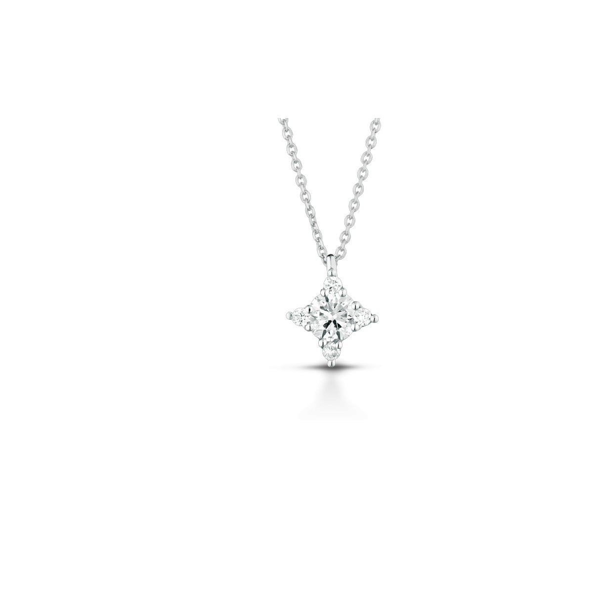 CIONDOLO FANTASIA IN ORO BIANCO 18 K CON DIAMANTI NATURALI E VVS