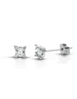 ORECCHINI FANTASIA IN ORO BIANCO 18 K CON DIAMANTI NATURALI E VVS