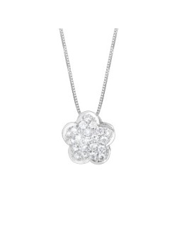 CIONDOLO FANTASIA IN ORO BIANCO 18 K CON DIAMANTI NATURALI E VVS