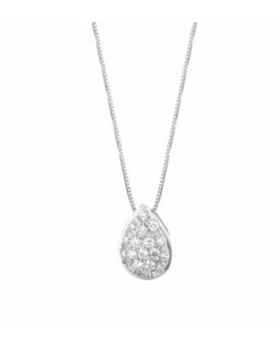 CIONDOLO FANTASIA IN ORO BIANCO 18 K CON DIAMANTI NATURALI E VVS