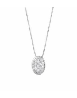 CIONDOLO FANTASIA IN ORO BIANCO 18 K CON DIAMANTI NATURALI E VVS