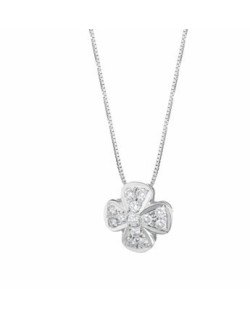 CIONDOLO FANTASIA IN ORO BIANCO 18 K CON DIAMANTI NATURALI E VVS