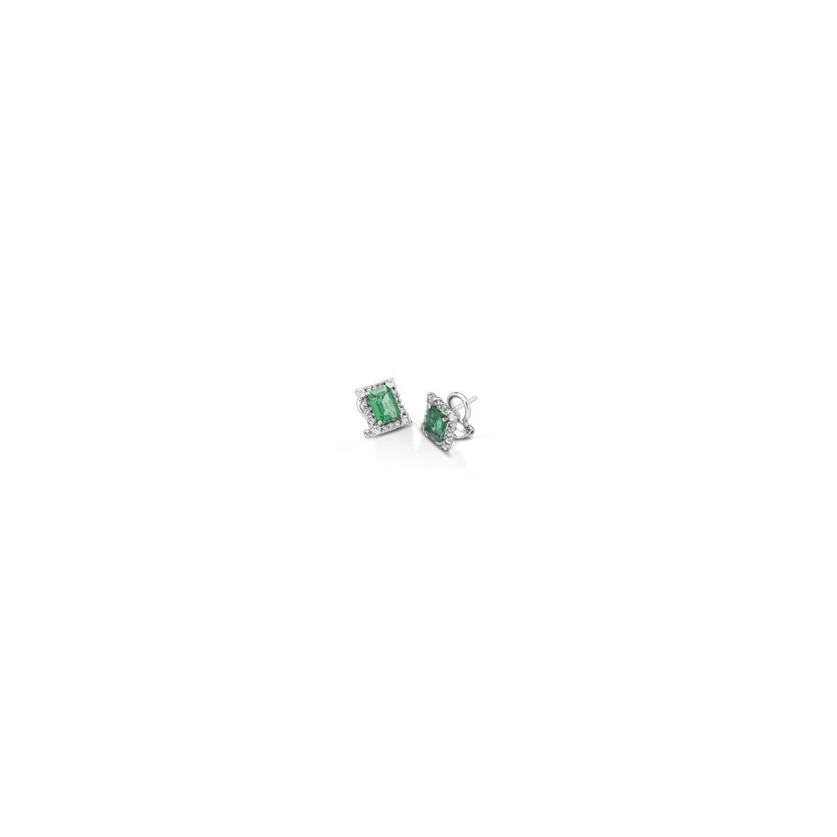 ORECCHINI FANTASIA IN ORO BIANCO 18 K CON RUBINI E DIAMANTI NATURALI E VVS