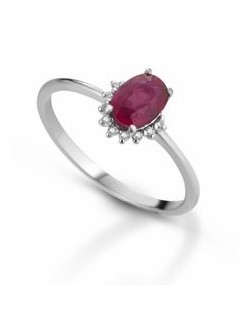 ANELLO FANTASIA IN ORO BIANCO 18 K CON ACQUA MARINA E DIAMANTI NATURALI