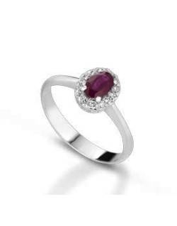 ANELLO FANTASIA IN ORO BIANCO 18 K CON ACQUA MARINA E DIAMANTI NATURALI
