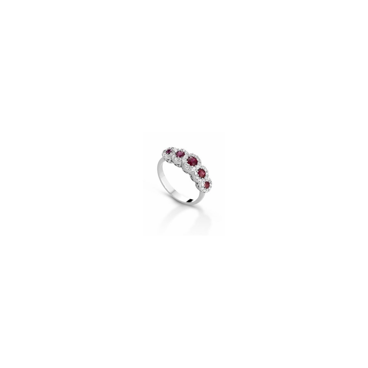 ANELLO FANTASIA IN ORO BIANCO 18 K CON ACQUA MARINA E DIAMANTI NATURALI