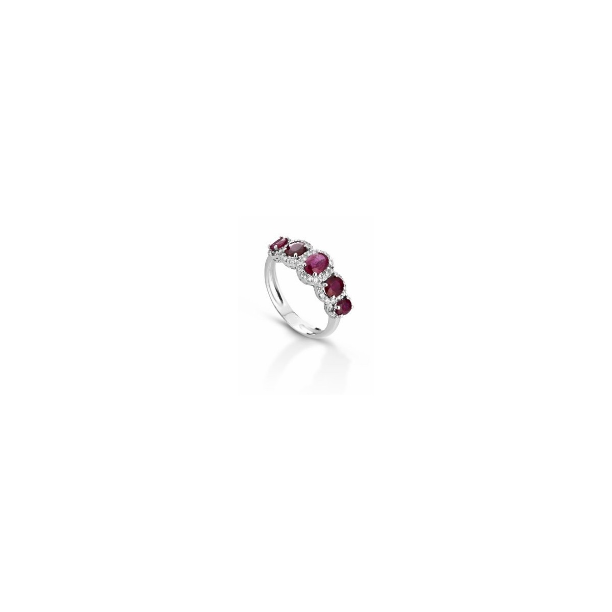 ANELLO FANTASIA IN ORO BIANCO 18 K CON ACQUA MARINA E DIAMANTI NATURALI