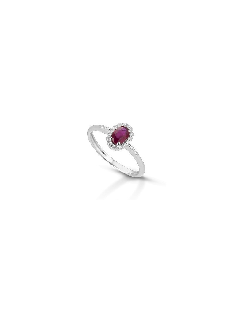 ANELLO FANTASIA IN ORO BIANCO 18 K CON ACQUA MARINA E DIAMANTI NATURALI
