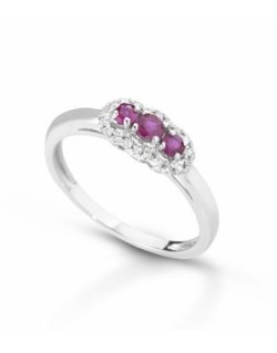 ANELLO FANTASIA IN ORO BIANCO 18 K CON ACQUA MARINA E DIAMANTI NATURALI