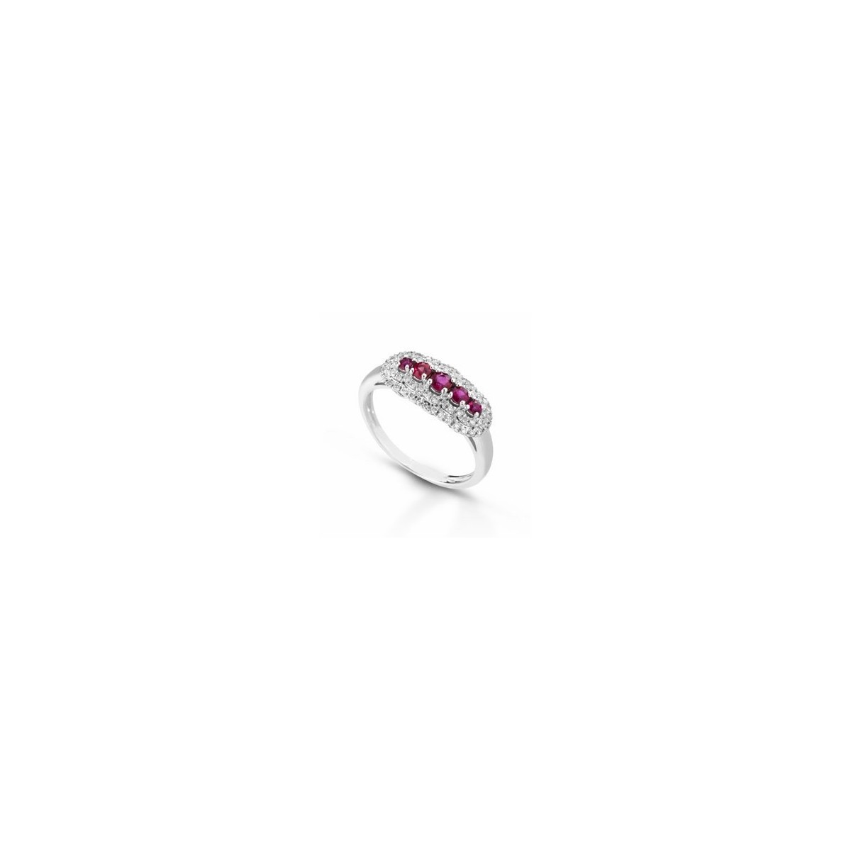 ANELLO FANTASIA IN ORO BIANCO 18 K CON ACQUA MARINA E DIAMANTI NATURALI