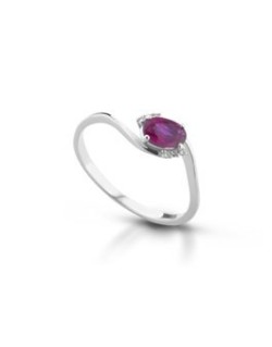 ANELLO FANTASIA IN ORO BIANCO 18 K CON ACQUA MARINA E DIAMANTI NATURALI