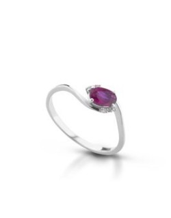 ANELLO FANTASIA IN ORO BIANCO 18 K CON ACQUA MARINA E DIAMANTI NATURALI