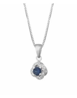 CIONDOLO FANTASIA IN ORO BIANCO 18 K CON RUBINO E DIAMANTI NATURALI E VVS