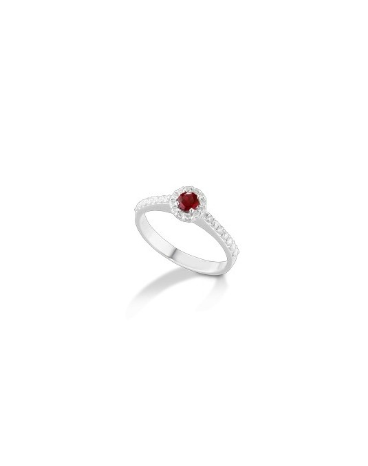 ANELLO FANTASIA IN ORO BIANCO 18 K CON ACQUA MARINA E DIAMANTI NATURALI