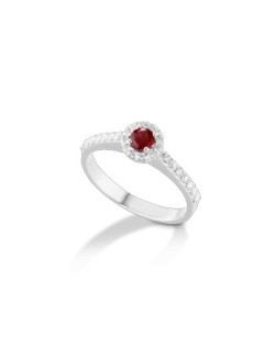ANELLO FANTASIA IN ORO BIANCO 18 K CON ACQUA MARINA E DIAMANTI NATURALI